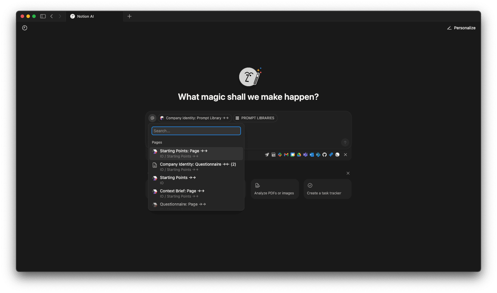 Chat with Prompt Library — AI-powered conversation interface