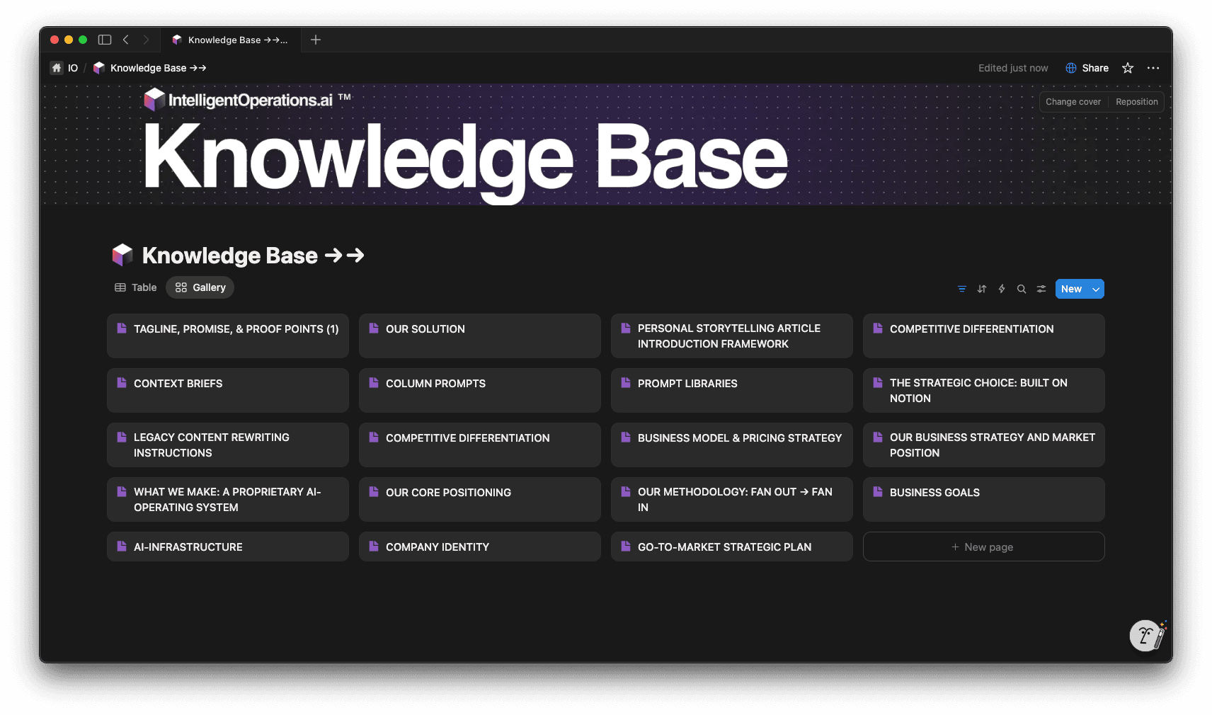 Knowledge Base with structured document cards